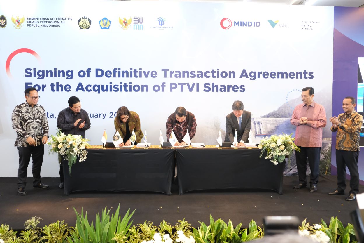 MIND ID, VCL & SMM signed a share sale and purchase agreement in the context of the Divestment of PT Vale Indonesia Tbk