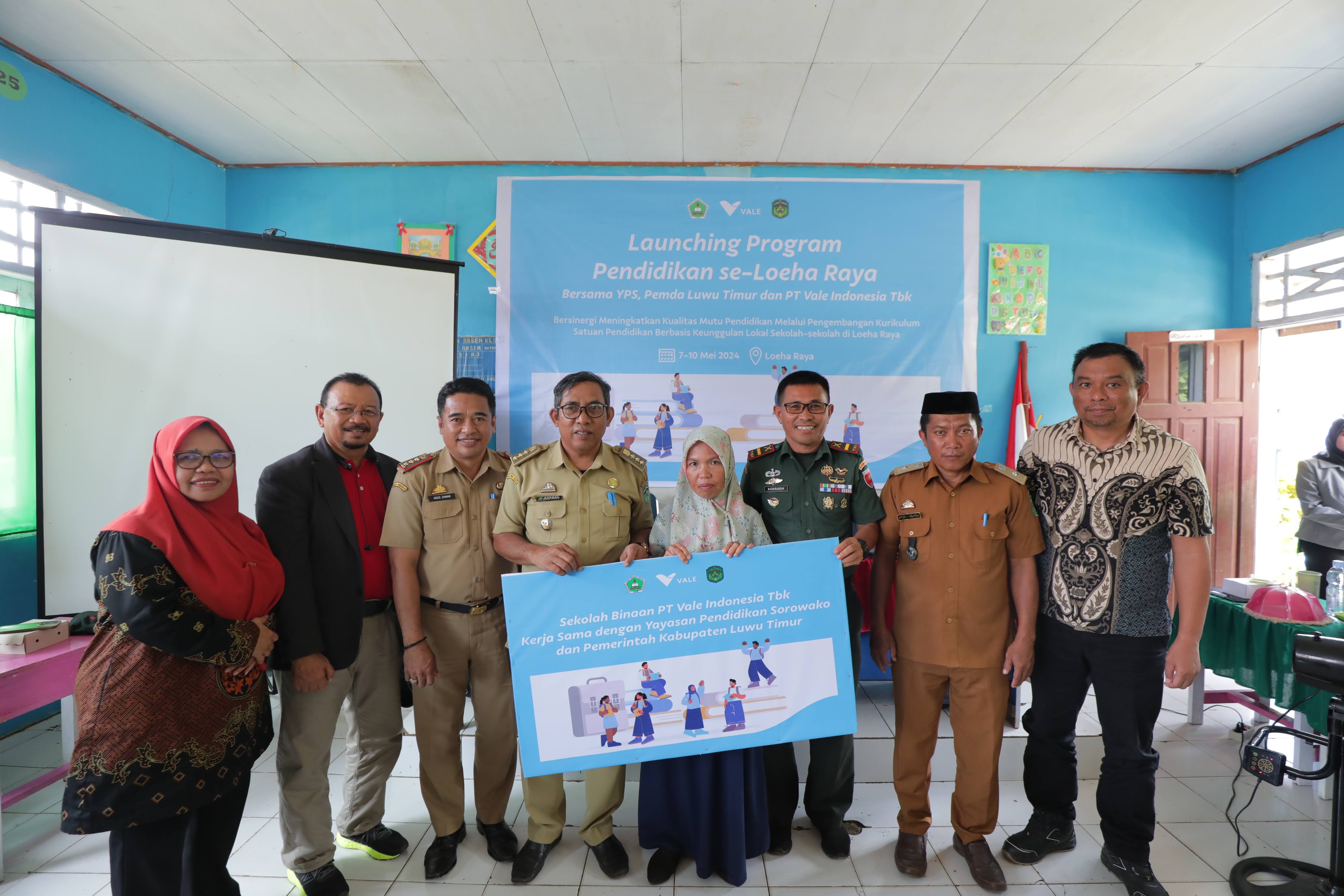 Komitmen Tingkatkan Kualitas SDM, PT Vale Luncurkan Program Pengembangan Kualitas Pendidikan se-Loeha Raya