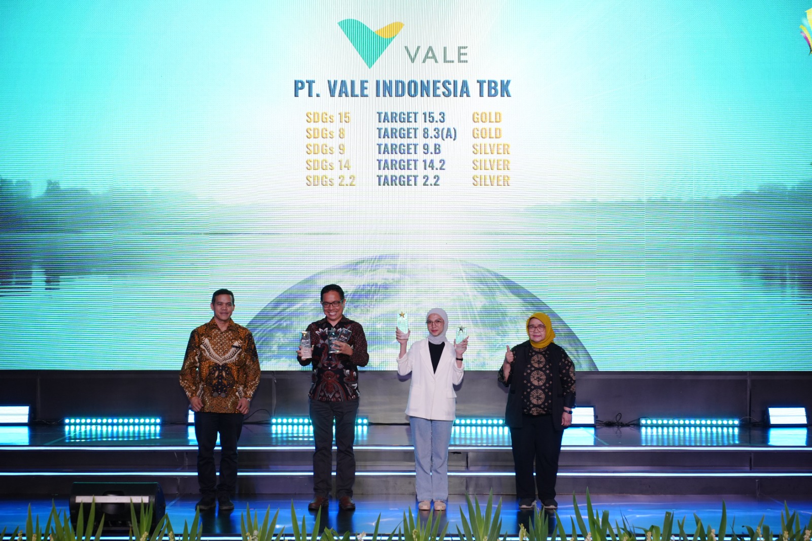 Komitmen dalam Penerapan SDGs, PT Vale Raih  Lima Penghargaan Indonesia Sustainable Development Goals 2024